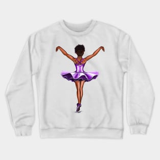 Ballet - African American ballerina 003- brown skin ballerina dancing Crewneck Sweatshirt